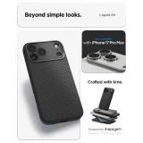 Миниатюра: Оригинален кейс Spigen Liquid Air, За iPhone 17 Pro Max (6.9), Черен