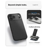 Миниатюра: Оригинален кейс Spigen Liquid Air, За iPhone 17 Pro (6.3), Черен