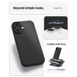 Миниатюра: Оригинален кейс Spigen Liquid Air, За iPhone 17 (6.3), Черен