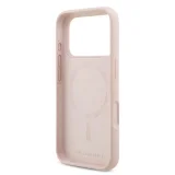 Миниатюра: Оригинален кейс Karl Lagerfeld Silicone Double Heads And Circle MagSafe, За iPhone 17 Pro (6.3), Розов