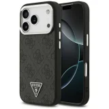 Миниатюра: Оригинален кейс Guess 4G Triangle Metal Logo MagSafe, За iPhone 17 Pro (6.3), Черен