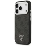 Миниатюра: Оригинален кейс Guess 4G Triangle Metal Logo MagSafe, За iPhone 17 Pro (6.3), Черен