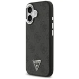 Миниатюра: Оригинален кейс Guess 4G Triangle Metal Logo MagSafe, За iPhone 17 (6.3), Черен