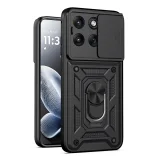 Миниатюра: Силиконов твърд кейс bSmart Defender Slide, За Motorola Edge 70 Fusion, Черен