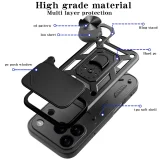 Миниатюра: Силиконов твърд кейс bSmart Defender Slide, За iPhone 17 Pro Max/ 18 Pro Max, Черен