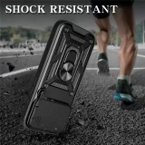 Миниатюра: Силиконов твърд кейс bSmart Defender Slide, За iPhone 17 Pro Max/ 18 Pro Max, Черен