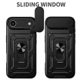 Миниатюра: Силиконов твърд кейс bSmart Defender Slide, За iPhone 17 Air (6.9), Черен