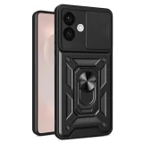 Миниатюра: Силиконов твърд кейс bSmart Defender Slide, За Honor 600 Lite, Черен