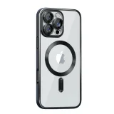 Миниатюра: Силиконов кейс bSmart Chrome Magsafe с протектори за камерите, За iPhone 17 Pro Max/ 18 Pro Max, Черен
