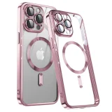 Миниатюра: Силиконов кейс bSmart Chrome Magsafe с протектори за камерите, За iPhone 17 Pro / 18 Pro, Розово-златен