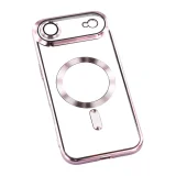 Миниатюра: Силиконов кейс bSmart Chrome Magsafe с протектори за камерите, За iPhone 17 Air (6.9), Розово-златен
