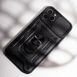 Миниатюра: Силиконов твърд кейс bSmart Defender Slide, За Honor 600 Lite, Черен