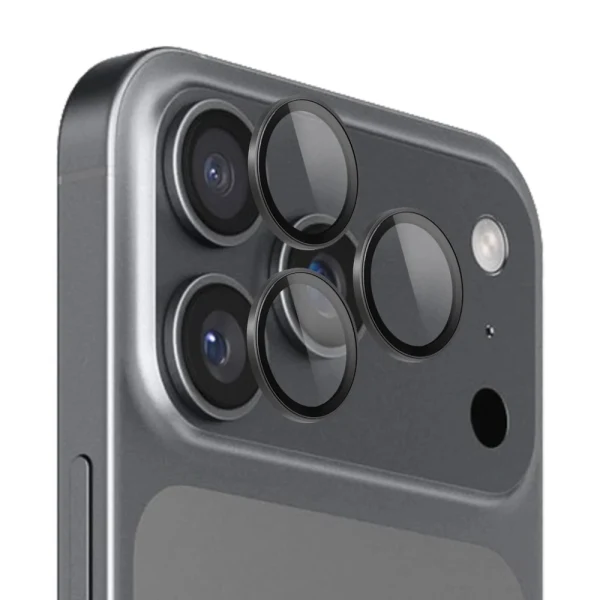 Протектор задна камера метални рингове MBX за iPhone 17 Pro, 17 Pro Max, Черен