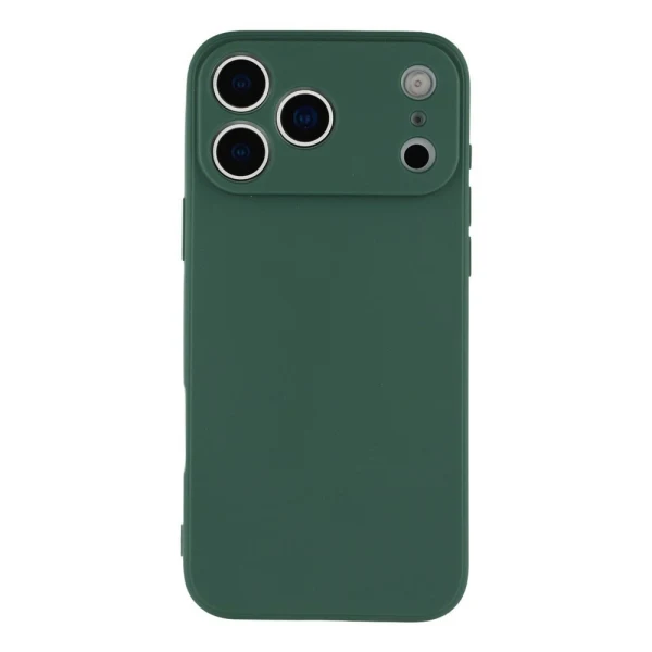 Силиконов кейс iPaky матиран, За iPhone 17 Pro Max (6.9), Тъмнозелен