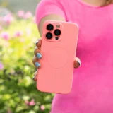 Миниатюра: Силиконов кейс bSmart Ultra Trendy Vivid MagSafe, За iPhone 16 Pro Max (6.9), Розов