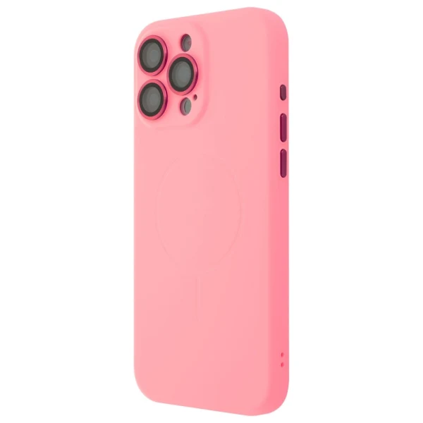 Силиконов кейс bSmart Ultra Trendy Vivid MagSafe, За iPhone 16 Pro (6.3), Розов