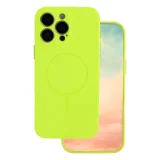 Миниатюра: Силиконов кейс bSmart Ultra Trendy Vivid MagSafe, За iPhone 16 (6.1), Зелен