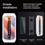 Миниатюра: Стъклен протектор Spigen GLAS.tR EZ Fit, За iPhone 16 / 15, Прозрачен
