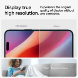 Миниатюра: Стъклен протектор Spigen GLAS.tR EZ Fit, За iPhone 16 / 15, Прозрачен