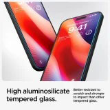 Миниатюра: Стъклен протектор Spigen GLAS.tR EZ Fit, За iPhone 16 / 15, Прозрачен