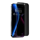 Миниатюра: Стъклен протектор OG Premium Privacy с цяло лепило, За iPhone 15 Pro (6.1), Черен