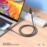 Миниатюра: Кабел USB-C - USB-C, XO NB-Q265B 1м в кутия 60W, Черен