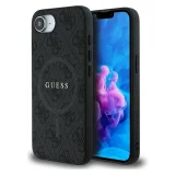 Миниатюра: Оригинален кейс Guess HC MagSafe PU 4G Ring Classic Logo, За iPhone 16e / 17e, Черен