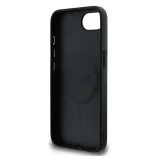 Миниатюра: Оригинален кейс Guess HC MagSafe PU 4G Ring Classic Logo, За iPhone 16e / 17e, Черен