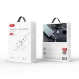 Миниатюра: Зарядно устройство за кола комплект XO CC56 PD 30W QC 1x USB 1x USB-C с кабел USB-A - USB-C, Бял