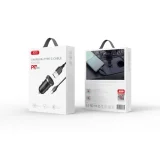 Миниатюра: Зарядно устройство за кола комплект XO CC56 PD 30W QC 1x USB 1x USB-C с кабел USB - USB-C, Черен