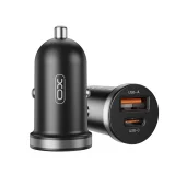 Миниатюра: Зарядно устройство за кола адаптер XO CC56 PD 30W QC 1x USB-A 1x USB-C, Черен