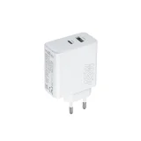 Миниатюра: Зарядно устройство адаптер 45W 1x USB-C 1x USB-A, Maxlife MXTC-07-45AC PD QC,220V,  Бяло