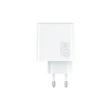 Миниатюра: Зарядно устройство адаптер 45W 1x USB-C 1x USB-A, Maxlife MXTC-07-45AC PD QC,220V,  Бяло
