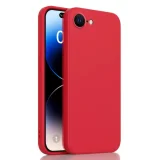 Миниатюра: Силиконов кейс bSmart Silicone Soft Cover, За iPhone 16e / 17e, Червен