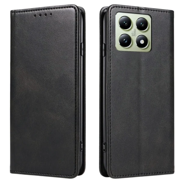 Калъф тефтер флип bSmart Magnetic Book страничен, За Xiaomi 15, Черен