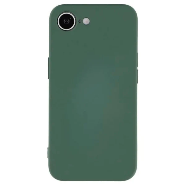Силиконов кейс iPaky матиран, За iPhone 16e / 17e, Тъмнозелен