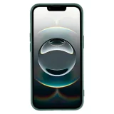 Миниатюра: Силиконов кейс iPaky матиран, За iPhone 16e / 17e, Тъмнозелен
