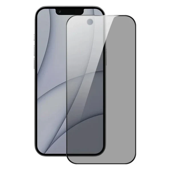 Стъклен протектор OG Premium Privacy с цяло лепило, За iPhone 16e / 17e, Черен