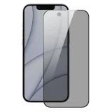 Миниатюра: Стъклен протектор OG Premium Privacy с цяло лепило, За iPhone 16e / 17e, Черен