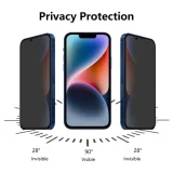 Миниатюра: Стъклен протектор OG Premium Privacy с цяло лепило, За iPhone 16e / 17e, Черен