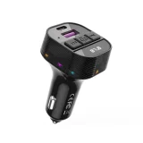 Миниатюра: FM Трансмитер за кола XO BCC17 Bluetooth MP3 car charger 30W, Черен