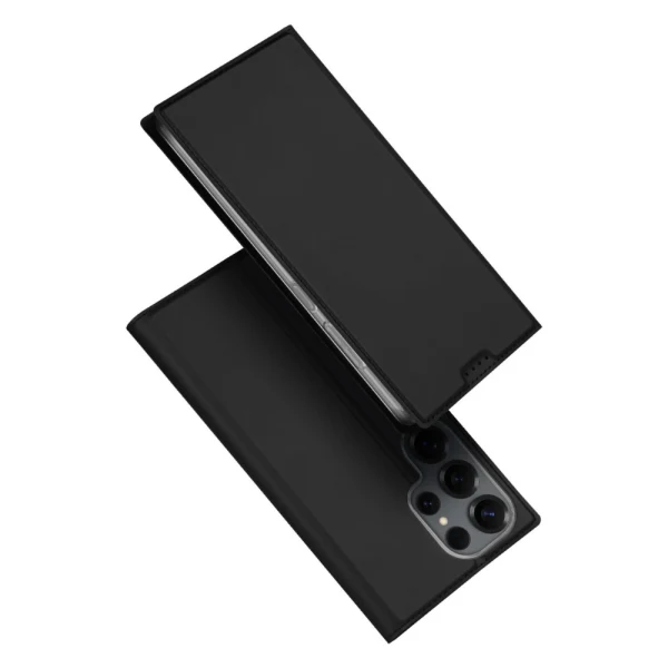 Кожен калъф тефтер Dux Ducis SKIN PRO, За Samsung Galaxy S25 Ultra, Черен
