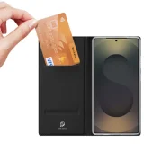 Миниатюра: Кожен калъф тефтер Dux Ducis SKIN PRO, За Samsung Galaxy S25 Ultra, Черен