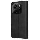 Миниатюра: Калъф тефтер флип bSmart Magnetic Book страничен, За Xiaomi Redmi Note 14 5G, Черен