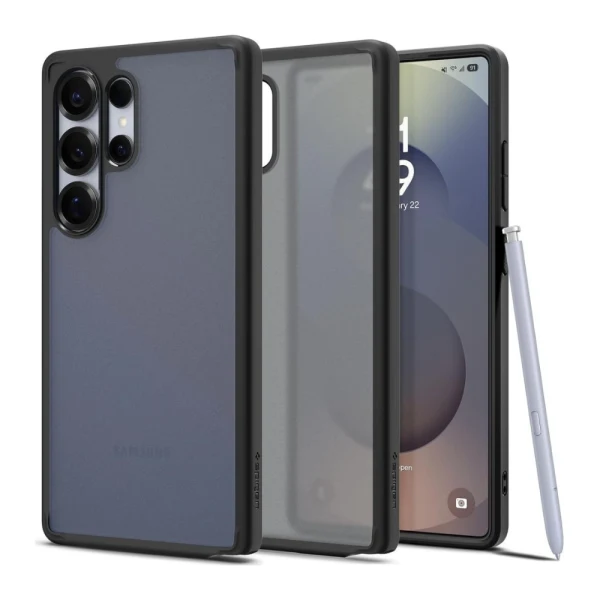 Оригинален кейс Spigen Ultra Hybrid Frost, За Samsung Galaxy S25 Ultra, Черен