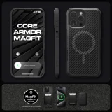 Миниатюра: Оригинален кейс Spigen Core Armor Magsafe, За iPhone 16 Pro (6.3), Черен