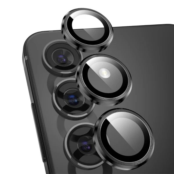 Протектор задна камера метални рингове MBX за Samsung Galaxy S25, Черен