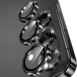 Миниатюра: Протектор задна камера метални рингове MBX за Samsung Galaxy S25, Черен