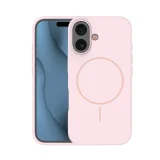 Миниатюра: Кейс Silicone Thin Mag за iPhone 16 (6.1), светлорозов