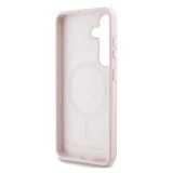 Миниатюра: Оригинален кейс Karl Lagerfeld Silicone Double Heads And Circle MagSafe, За Samsung Galaxy S25, Розов